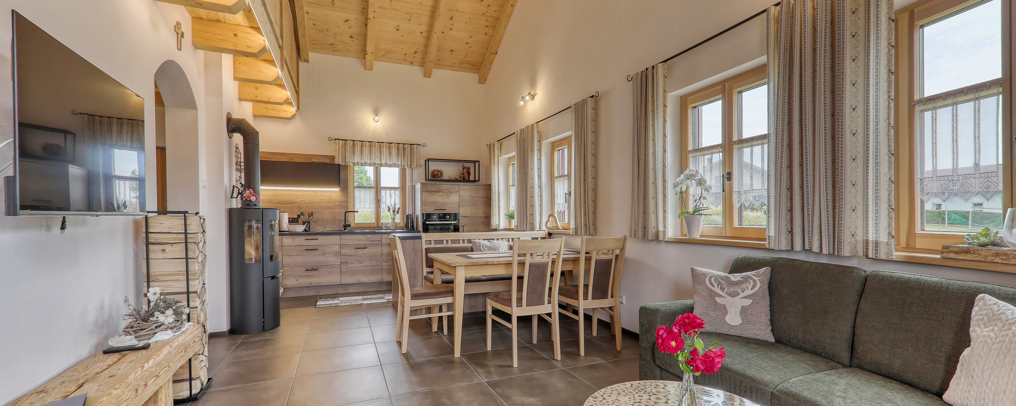 Wohnbereich im Chalet Zur Wildrose